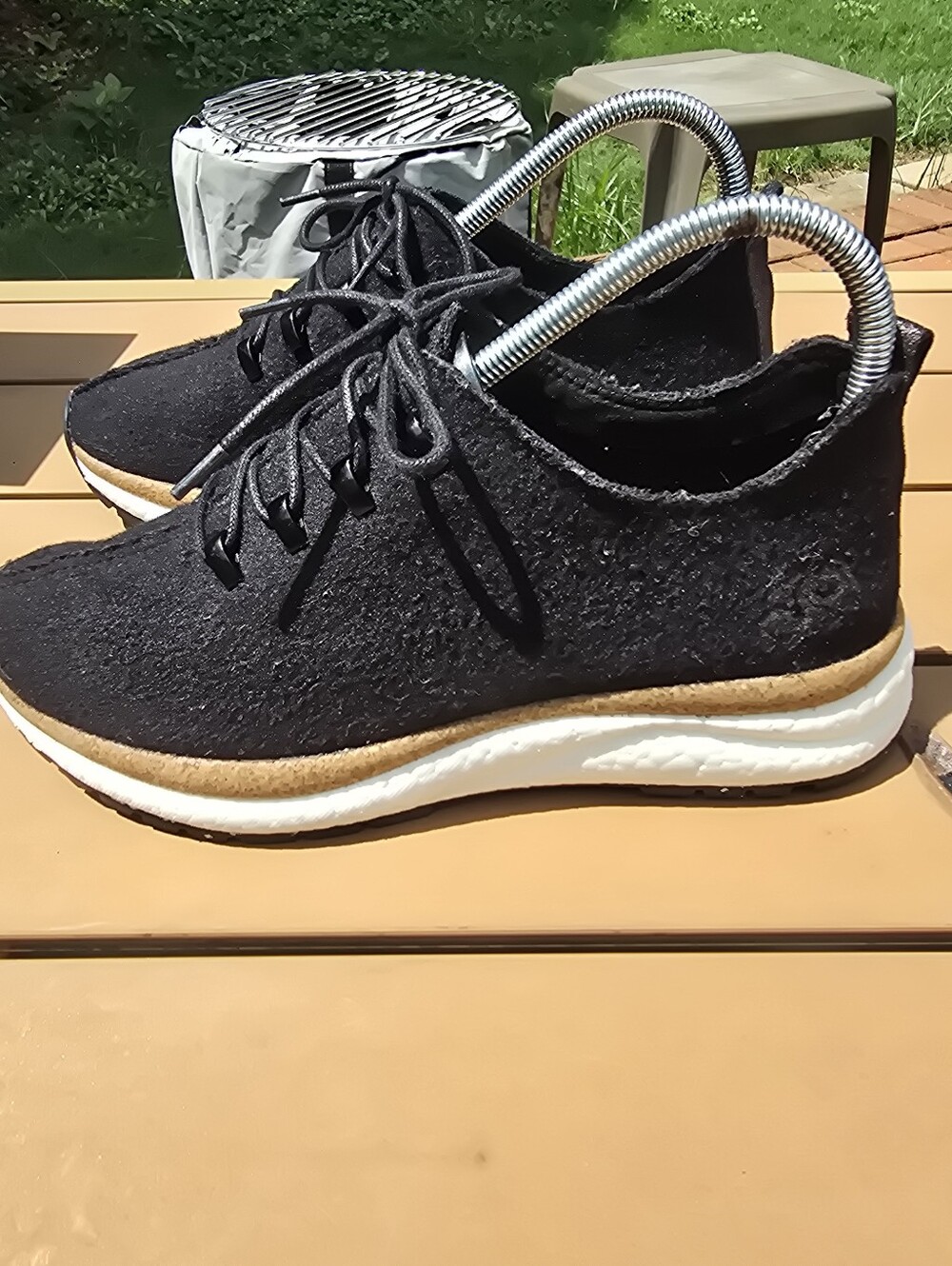 OTBT Courier Black Wool Blend Platform Travel Sneakers Size 8